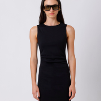 Vestido curto feminino com viscose mindset preto