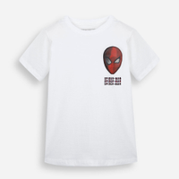 Camiseta infantil de algodão homem aranha off white