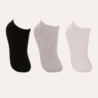 Kit de 3 Meias Infantis Soquete Multicor