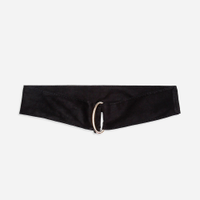 Cinto faixa com fivela oval preto