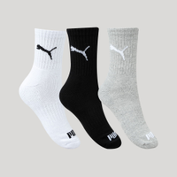 Kit de 3 Pares de Meias Masculinas Cano médio Puma - multicor