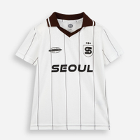 Camiseta infantil esportiva listrada off white
