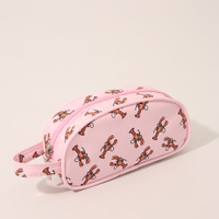 INATIVO - PRODUTO ENTREGUE ERRADO PELO FORNECEDOR - Nécessaire Feminina Friends Estampada de Lagostas Rosa