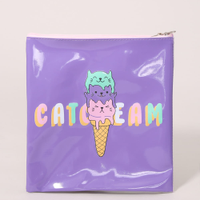 Necessaire "Lavar/Usar" Sanduíche de Gatinho Lilás
