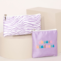 Kit de 2 Nécessaires Femininas "Choose Kindness" Lilás