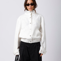 Jaqueta feminina de sarja mindset off white