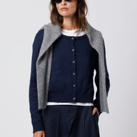 Cardigan feminino de tricot mindset azul