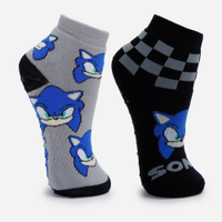 Kit de 2 meias cano médio infantil sonic colorido