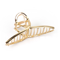 Piranha para cabelo loop grande gold dourada