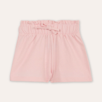 Short clochard infantil com glitter rosa
