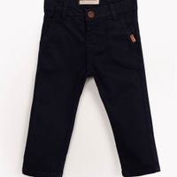 Calça de sarja infantil com bolsos azul marinho