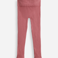 Calça legging infantil de poliamida sem costura rosa
