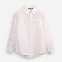 Camisa de algodão infantil com martingale branca