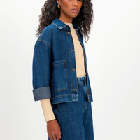 Jaqueta jeans feminina azul