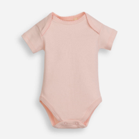 Body infantil de algodão manga curta rosa