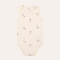 Body de algodão infantil ursinho pooh off white