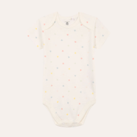 Body de algodão infantil coração off white