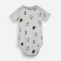 Body infantil de algodão simba verde