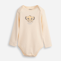 Body infantil de algodão simba bege
