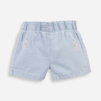 Shorts infantil jeans flor azul