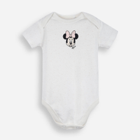 Body infantil de algodão poá minnie off white