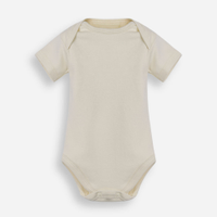 Body infantil de algodão manga curta amarelo