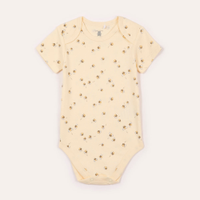 Body de algodão infantil abelhinhas amarelo