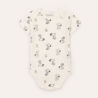Body de algodão infantil snoopy off white