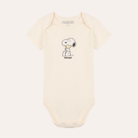 Body de algodão infantil snoopy off white