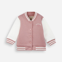 Jaqueta bomber infantil little girl bicolor rosa