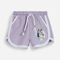 Short infantil de moletinho bluey lilás