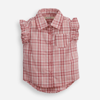 Camisa infantil manga curta xadrez colorida