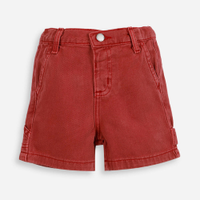 Bermuda shorter infantil de algodão vermelho