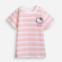 Camiseta infantil listra hello kitty colorido