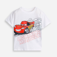 Camiseta infantil cars estourado off white