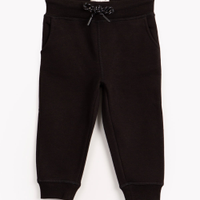 Calça de moletom infantil com cordão preta