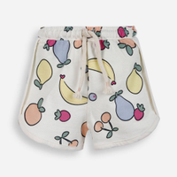 Short infantil de moletom estampado off white