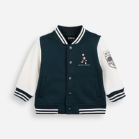 Jaqueta bomber infantil de moletom mickey verde
