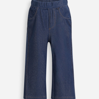 Calça flare infantil jeans cós elástico azul