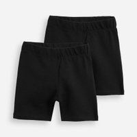 Kit de 2 bermudas infantis de algodão preta