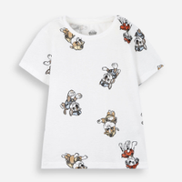 Camiseta infantil de algodão patrulha canina off white