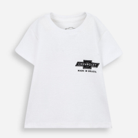 Camiseta infantil manga curta monza chevrolet off white