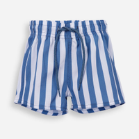 Bermuda infantil cós com elástico listrada azul