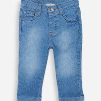 Calça slim infantil jeans azul