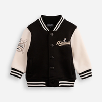 Jaqueta bomber infantil de moletom snoopy preta