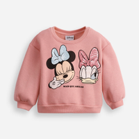 Blusão de moletom infantil minnie e margarida mais que amigas - rosa velho