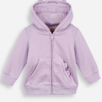 Casaco infantil com capuz de moletom fun lilás