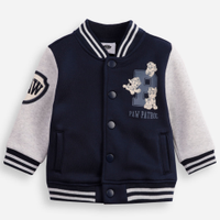 Jaqueta bomber infantil de moletom patrulha canina azul