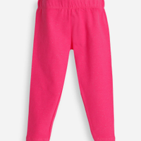 Calça legging infantil com glitter rosa