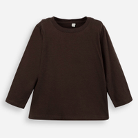 Camiseta de algodão infantil marrom